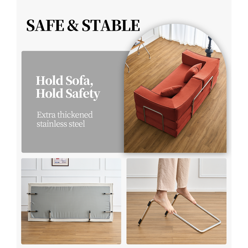 78.8inch  Modular sofa, convertible pudding block sofa, floor-standing sofa bed with armrests and comfortable sofa bed, compression sofa for living