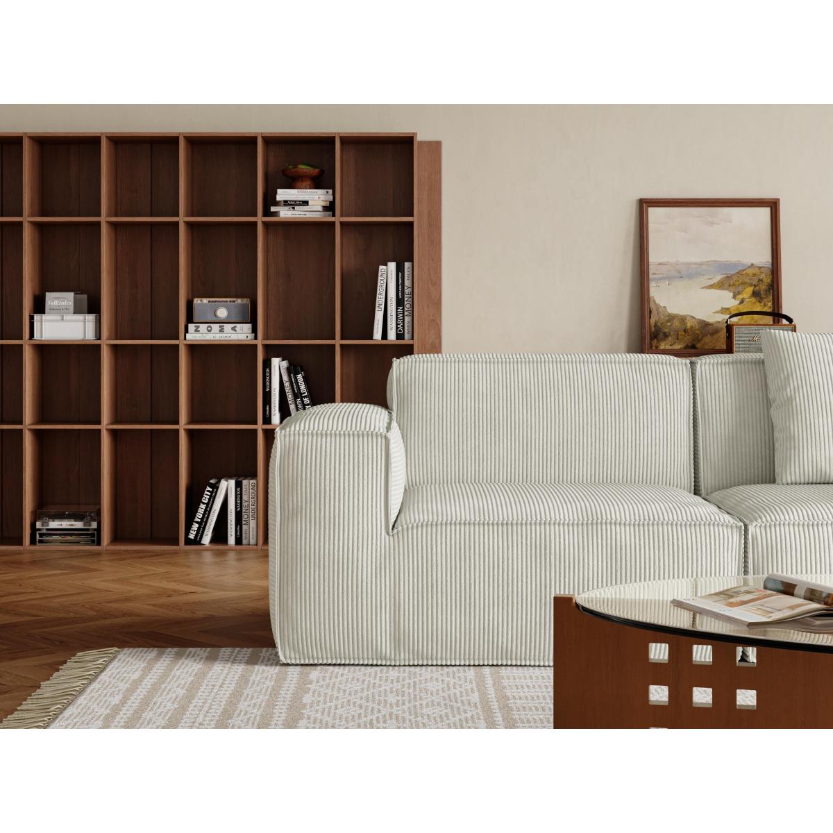 118-inch modular sofa can be converted into an oversized sofa bed Free conversion sofa set flexible configuration, soft corduroy cloud velvet fabric