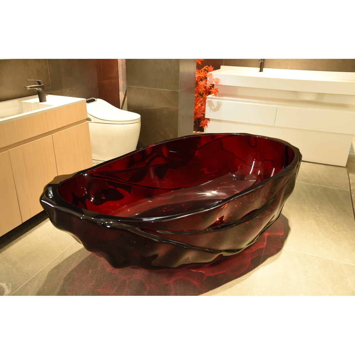 67 inch Freestanding Solid Surface Soaking Bathtub 25S52-17PS