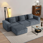 modular sofa can be converted into an oversized sofa bed Free conversion sofa set flexible configuration, soft corduroy cloud velvet fabric two person