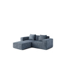 modular sofa can be converted into an oversized sofa bed Free conversion sofa set flexible configuration, soft corduroy cloud velvet fabric two person
