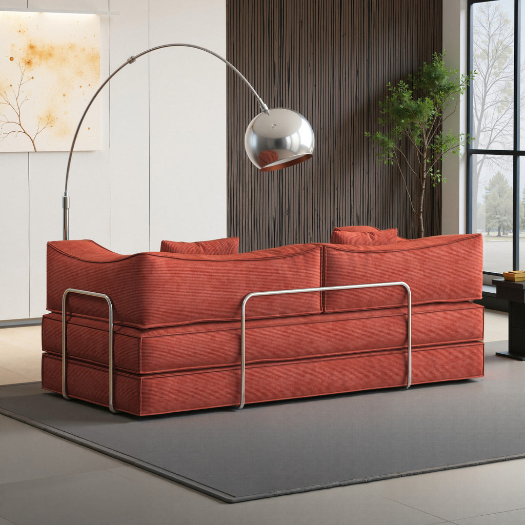 78.8inch  Modular sofa, convertible pudding block sofa, floor-standing sofa bed with armrests and comfortable sofa bed, compression sofa for living