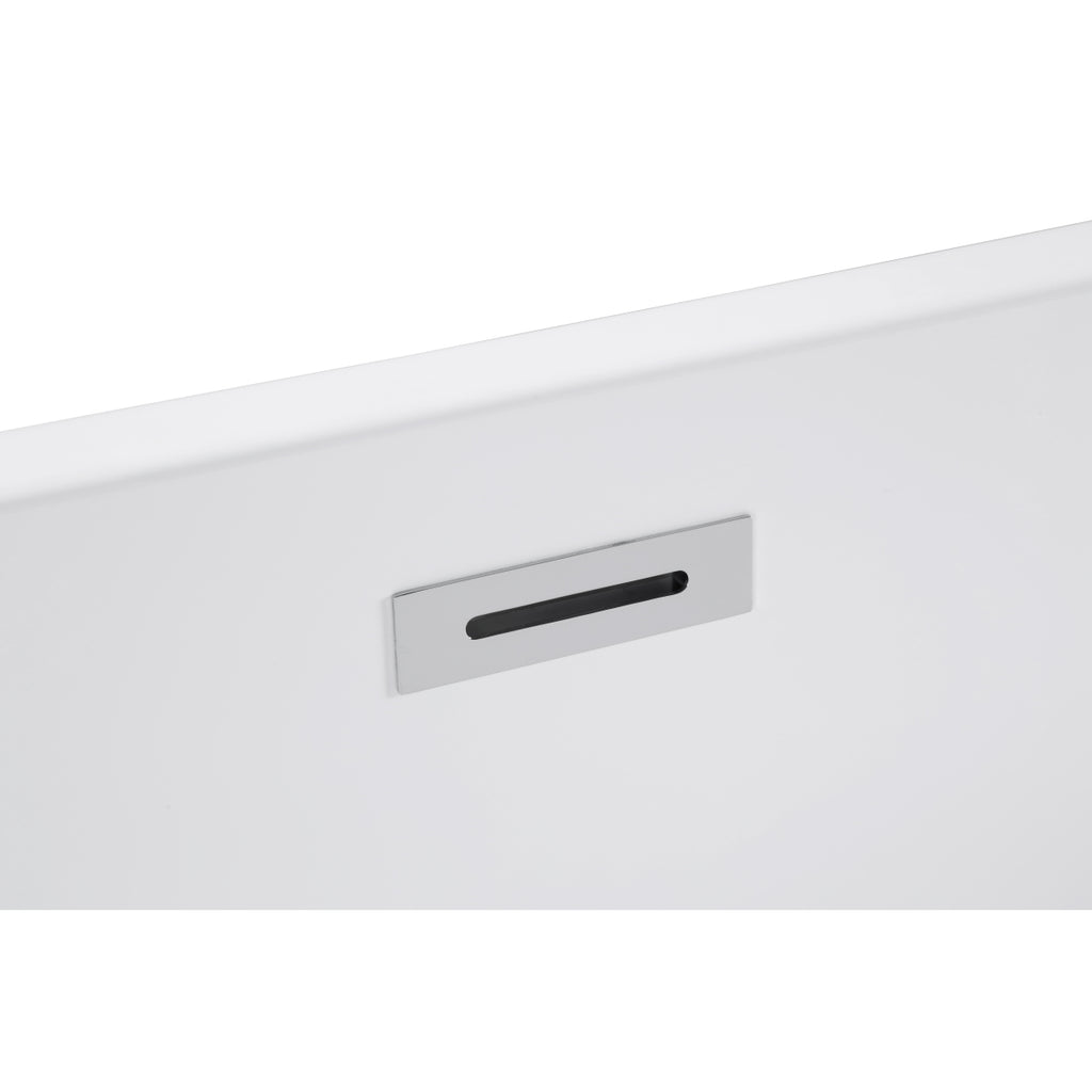 55-inch Glossy White Soaking Tub