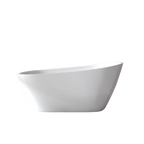 67"Special-shaped Freestanding Slipper Bathtub: Gloss White Finish, Chrome Overflow & Pop-Up Drain, cUPC Certified