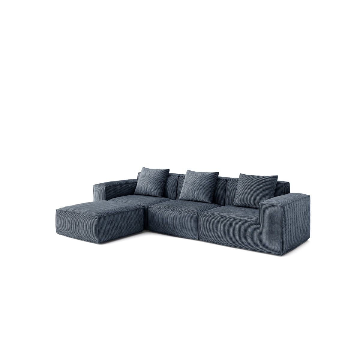 118-inch modular sofa can be converted into an oversized sofa bed Free conversion sofa set flexible configuration, soft corduroy cloud velvet fabric