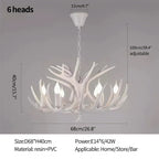 Antler Shape Resin Chandelier for Living Room