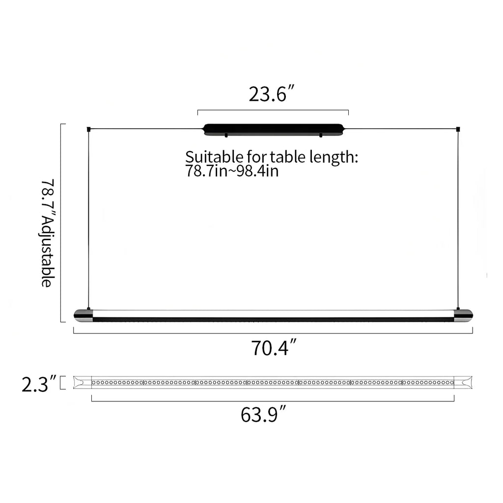 Modern Light Luxury Linear Pendant Light