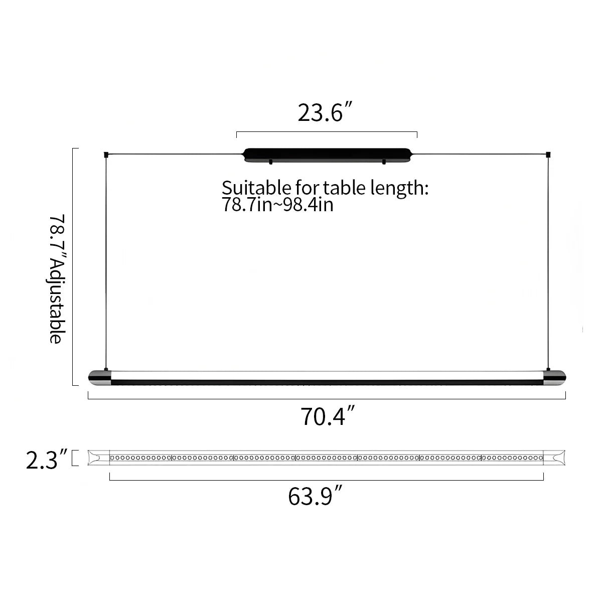 Modern Light Luxury Linear Pendant Light