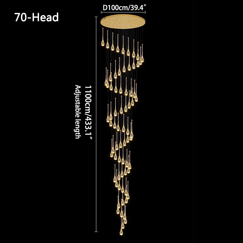 Luxury Water Drop Pendant Chandelier for Living Room