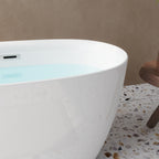 47-inch Sleek Oval Acrylic Tub