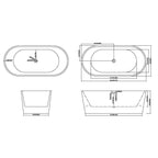 67" Luxury Glossy Freestanding Tub