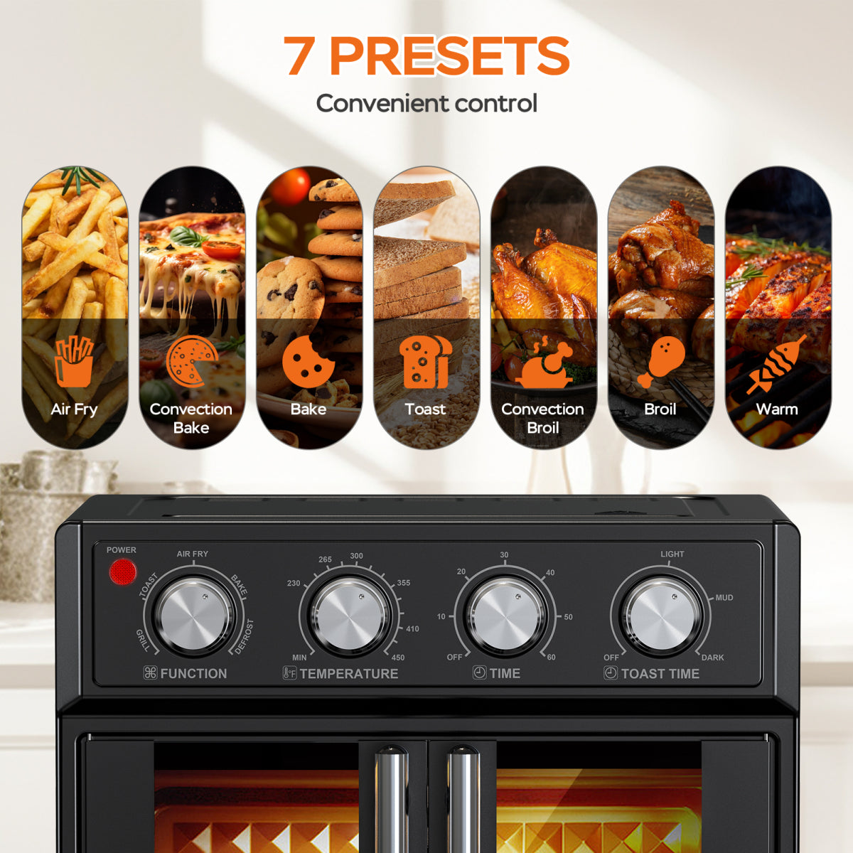 PlumChef 26QT 7-in-1 Air Fryer Oven