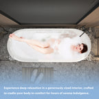 Gloss White Acrylic Freestanding Tub