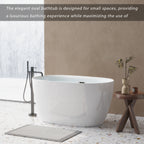 47-inch Sleek Oval Acrylic Tub