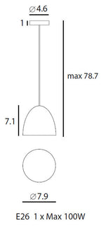 Small: 7.9 in diameter Castle Pendant Light OPEN BOX