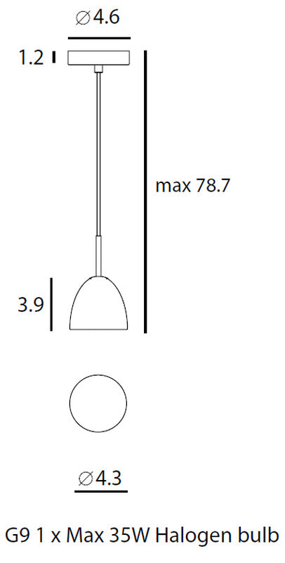 Extra Small: 4.3 in diameter Castle Pendant Light OPEN BOX