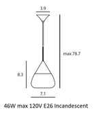 Medium: 7.1 in diameter / Brass Mist Pendant Light OPEN BOX