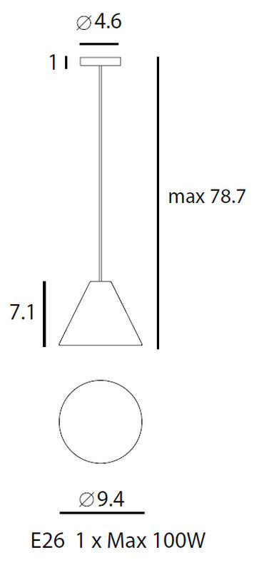 Castle Cone Pendant Light OPEN BOX