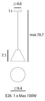 Castle Cone Pendant Light OPEN BOX