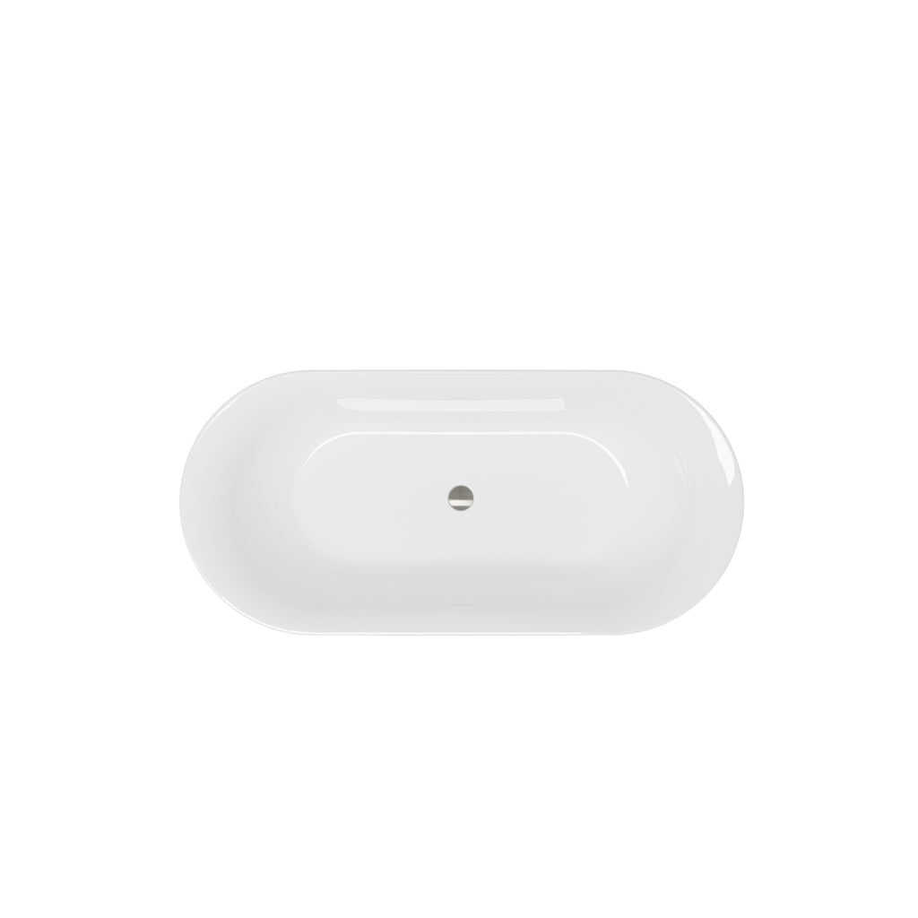 Gloss White Fluted Freestanding Bathtub