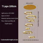 Nordic Circular Villa Crystal Chandelier