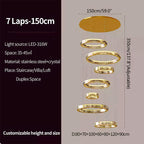 Nordic Circular Villa Crystal Chandelier