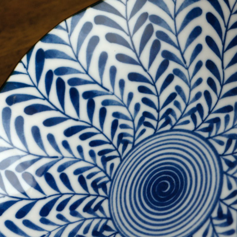 Mino Ware Botanical Series Underglaze Salad Plate