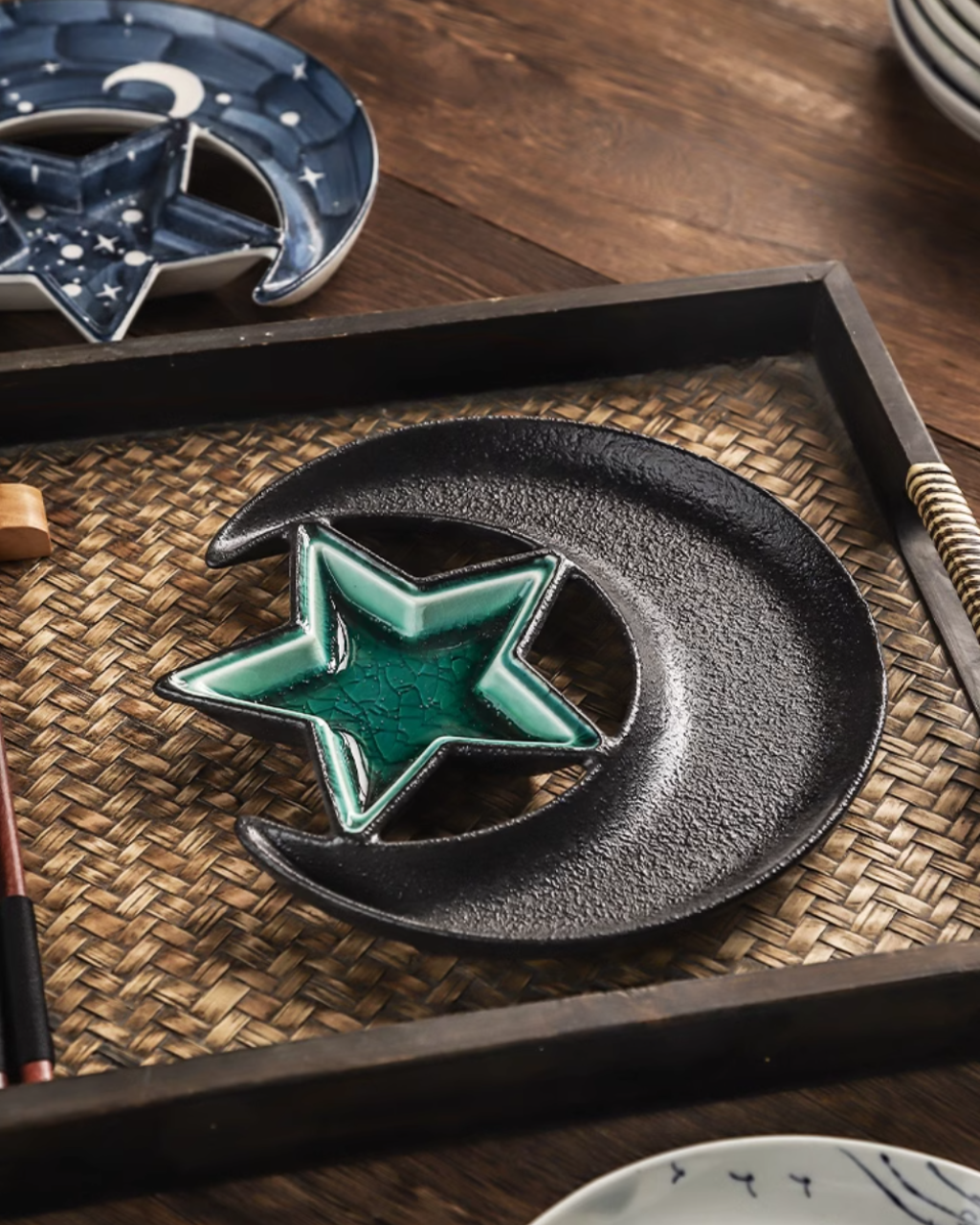 Fukutora Ware Star & Moon Plate