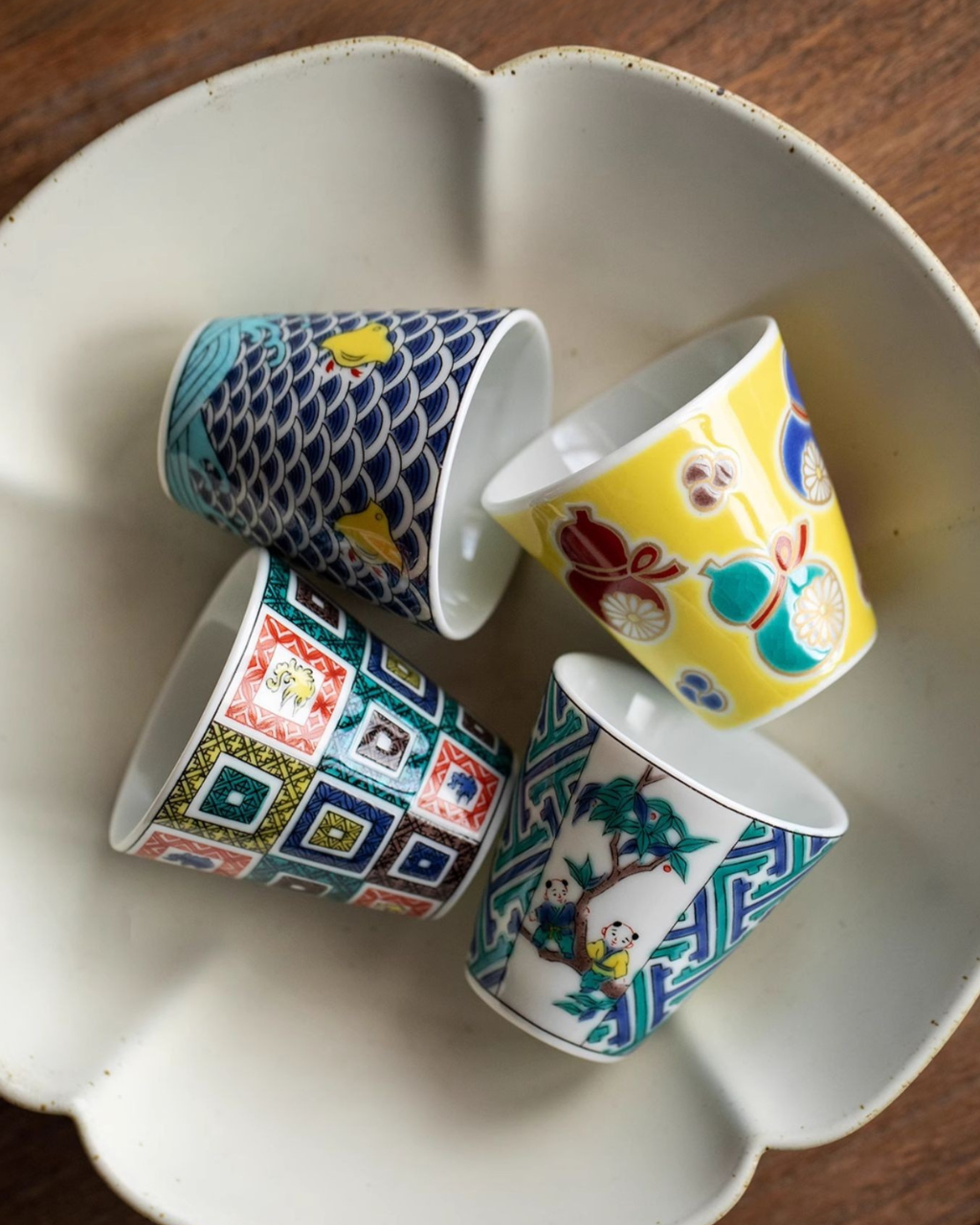 Kutani Ware Traditional Hand-Painted Gongfu Tea Set – Gift Box Edition