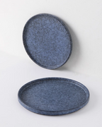 ALANIZ GIN Series Handcrafted Blue Snow Straight-Sided Plate