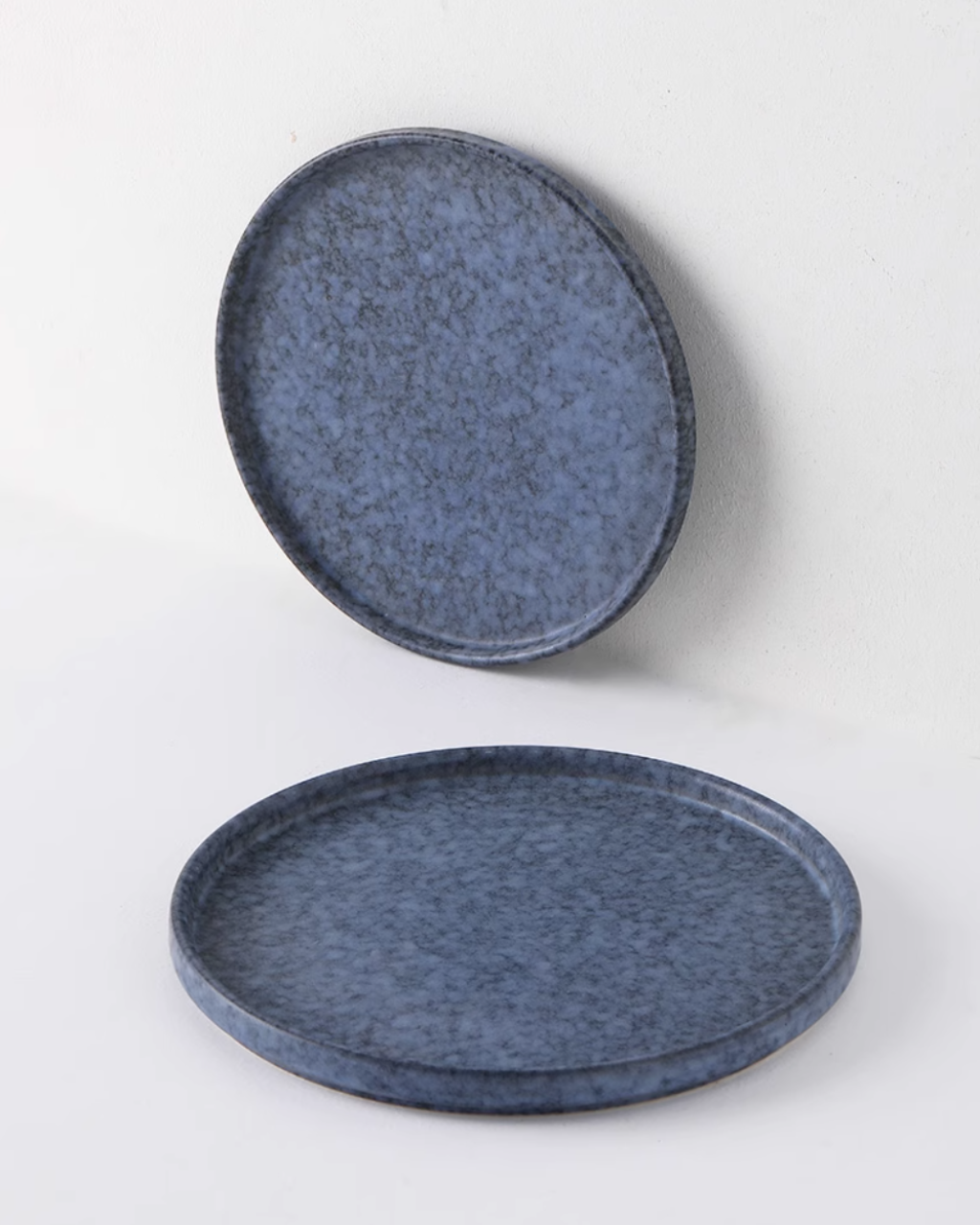 ALANIZ GIN Series Handcrafted Blue Snow Straight-Sided Plate