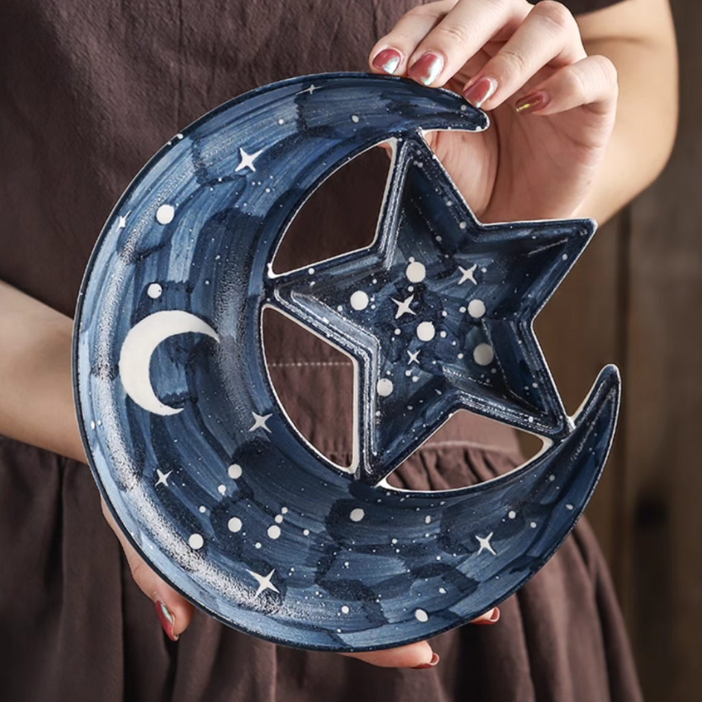 Fukutora Ware Star & Moon Plate