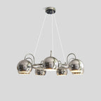 Bauhaus Style Antique Chrome  Chandelier