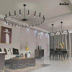 Modern Adjustable Candelabra Chandelier for Living Room