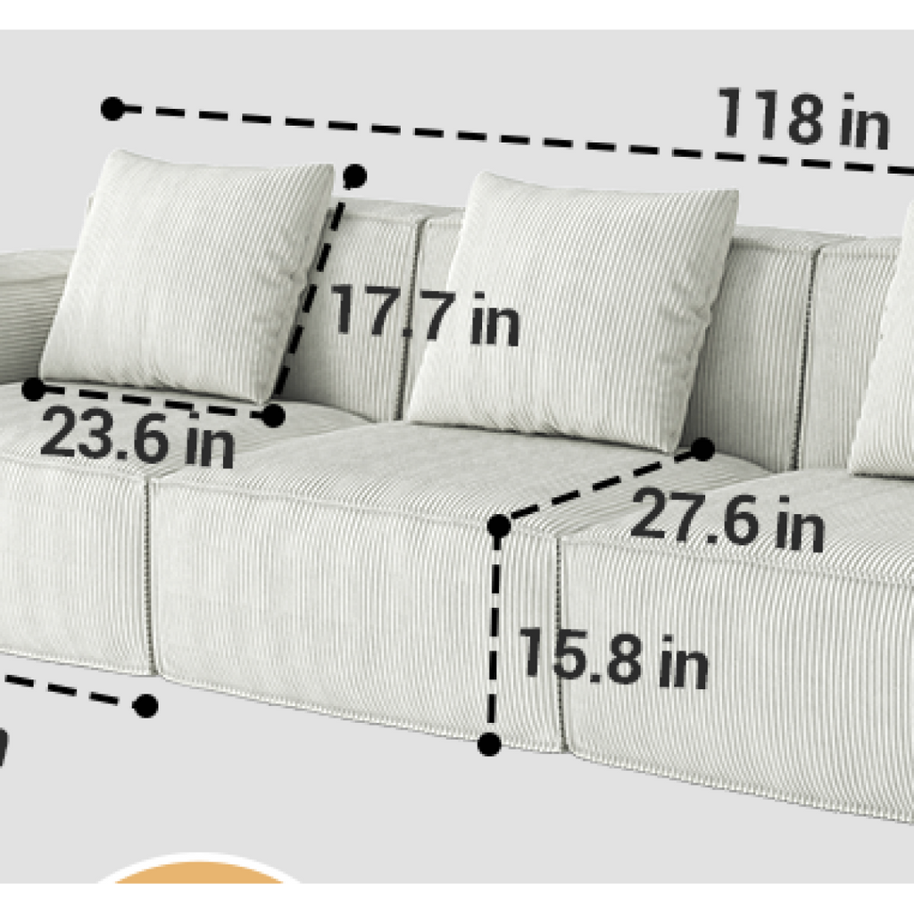 Belfin Modular Sectional Sofa, Convertible Tofu Block Sofa Floor Sofa Bed Armrest Comfy Sofa Bed Compressed Sofa Compression Sofa for Living Room