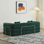 78.8" Modular Sectional Sofa, Convertible Pudding Block Sofa Bed for Living Room