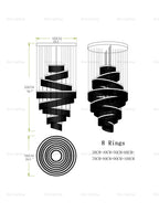 Large Duplex Crystal Staircase Chandelier