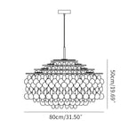 Round Shell Chandelier for Bedroom Living Room