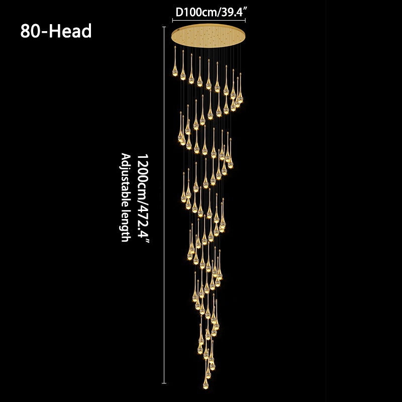 Luxury Water Drop Pendant Chandelier for Living Room