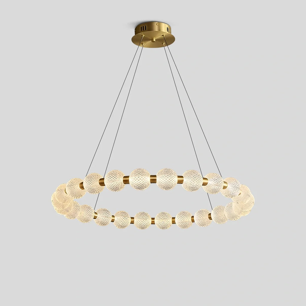Modern Ring Pearl Chandelier for Living Room
