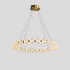 Modern Ring Pearl Chandelier for Living Room