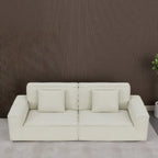 106.3" Large Striped Fabric Sofa, Modern & Cozy Living Room/Bedroom Furniture