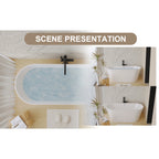 55-inch Glossy White Soaking Tub