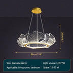 Ginkgo Leaf Chandelier for Living Room