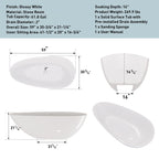 Luxury Stone Resin Soaking Tub