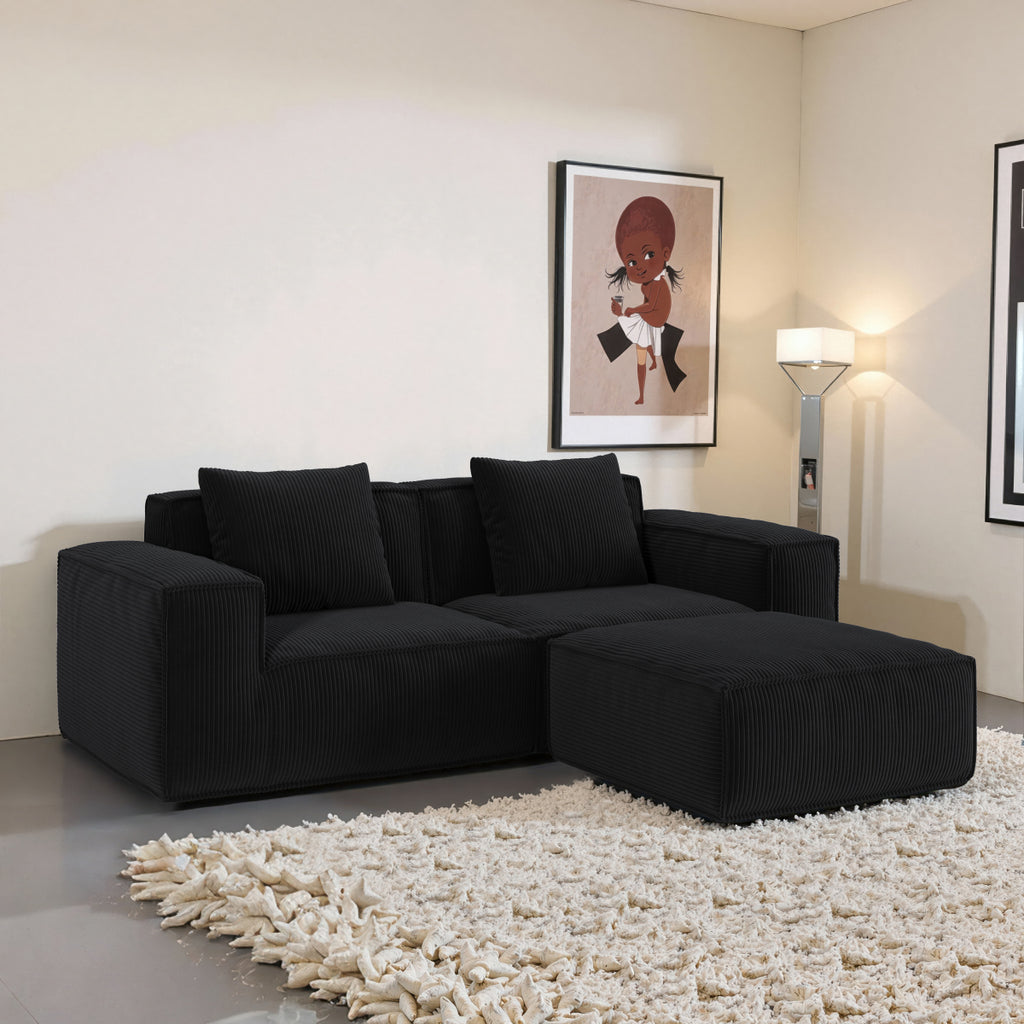 118" Modular Sofa, Convertible to Oversized Sofa Bed