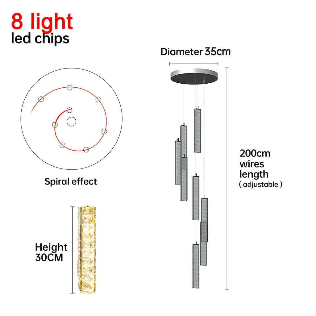 Nordic Crystal LED Chandelier