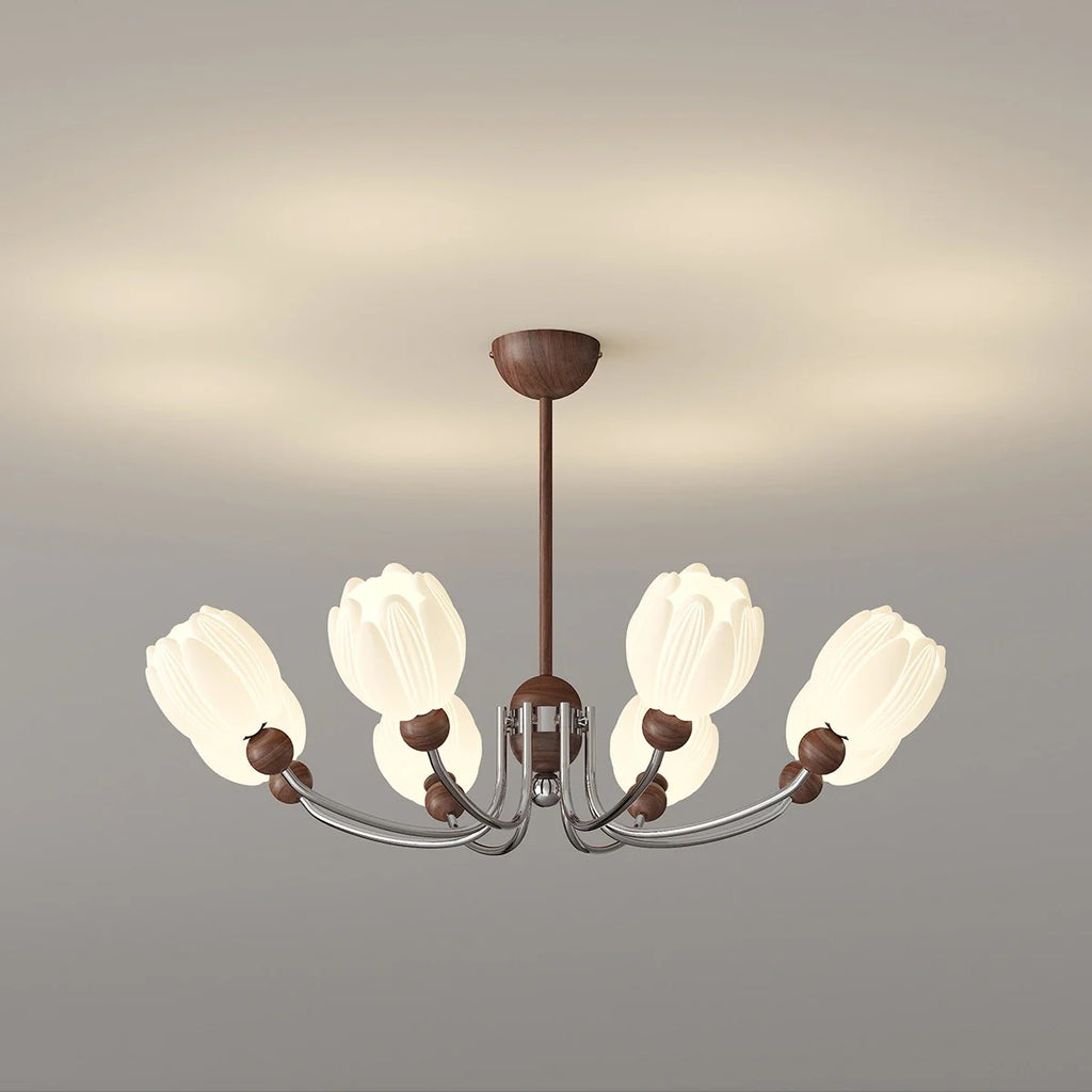 French Retro Flower Chandelier for Living Room