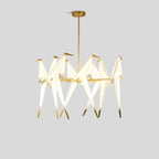 Paper Crane Bird Chandelier for Dining Room