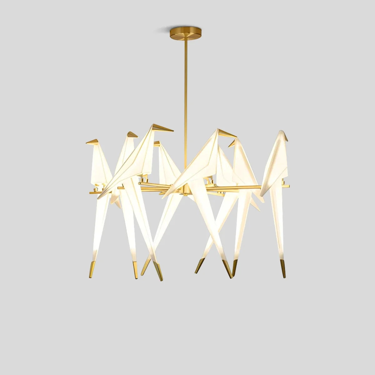 Paper Crane Bird Chandelier for Dining Room